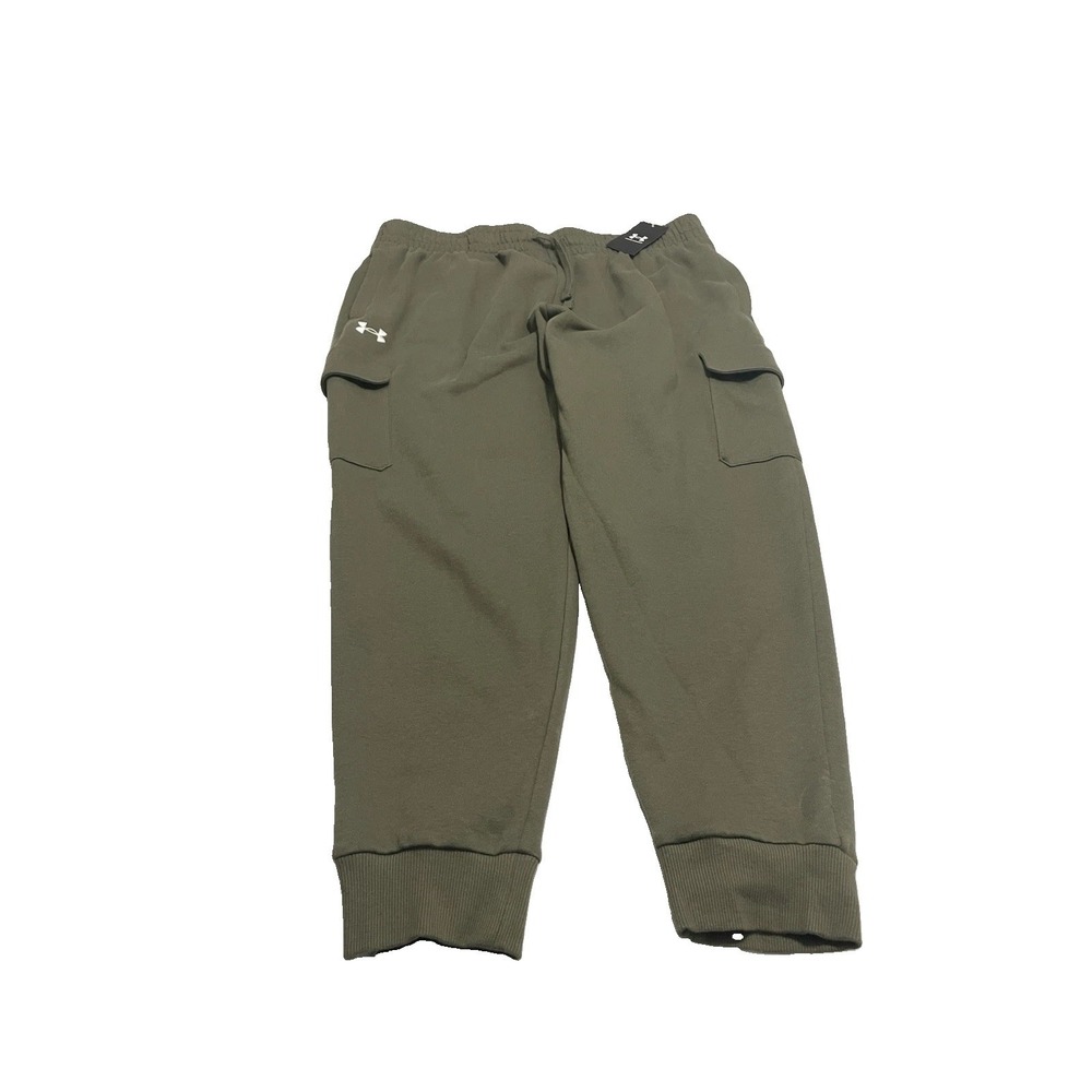 NWT Under Armour Mens 2xl Olive Green Cargo Joggers Sweatpants